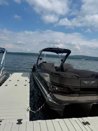 Pre-Owned 2023 Avalon Pontoon 2785 EXCALIBUR LTD ELITE WINDSHEILD TWIN Power Boat for sale